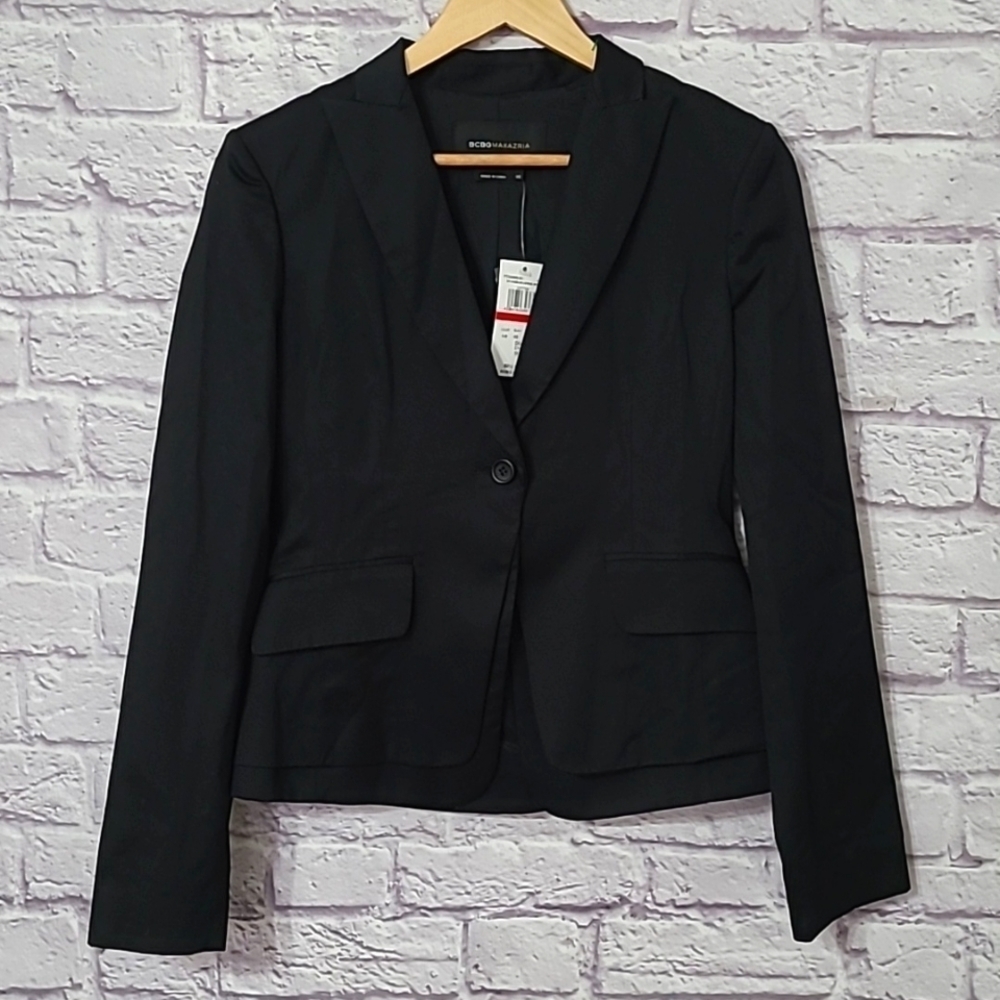 BCBG Maxazria Angelina Long Sleeve Single Breasted Blazer Jacket …